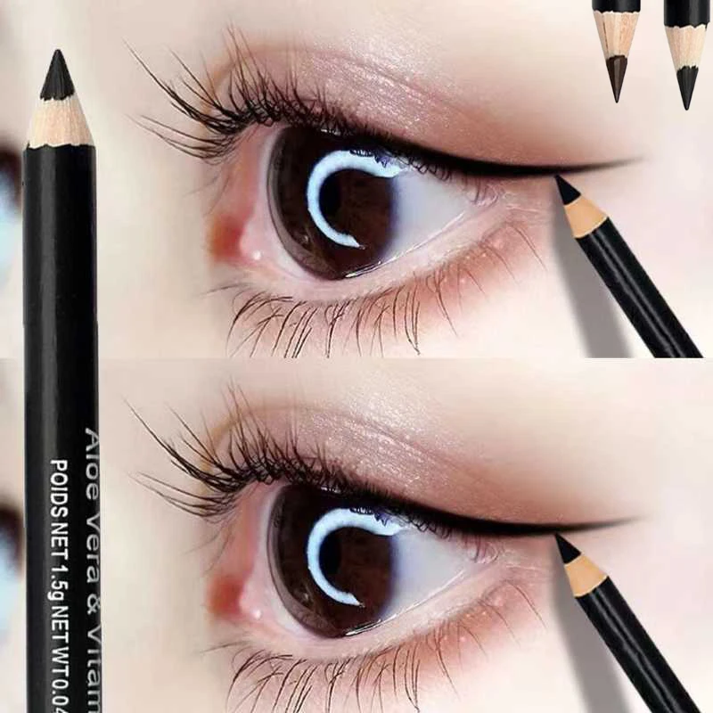 Professional Eyeliner Ultra-fine Waterproof Long-lasting Fashion Makeup Black Brown Eyebrow Wood Pencil Cosmetic Beauty Tools