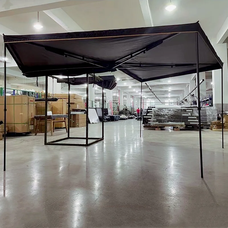 2M Factory-Sold Waterproof Free Standing 270 Degree Four-Season Car Side Awning Quick Automatic Opening Camouflage Foldable Tent