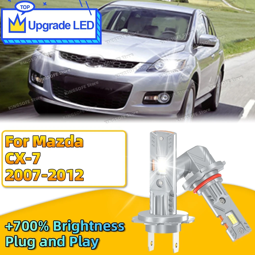 

2/4 шт. лампы для автомобильных фар 200 Вт светодиодная лампа H7 HB3 6000K ﻿ Беспроводной светильник CSP для Mazda CX-7 CX7 2007 2008 2009 2010 2011 2012