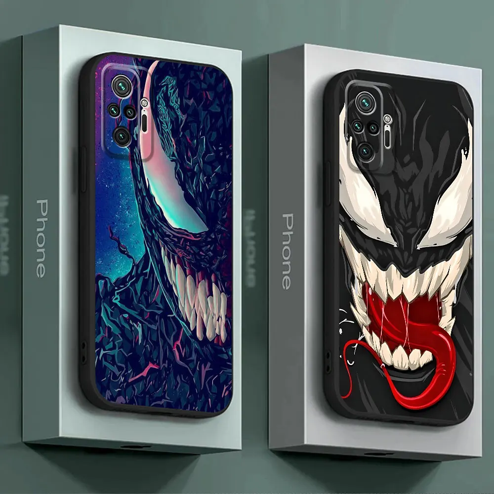 Marvel Venom Phone Case for Xiaomi Redmi K40 Pro K50 Gaming K40s K60 12C 9A A2 A1 Plus 10 9 9C 10A 10C 12 TPU Soft Cover