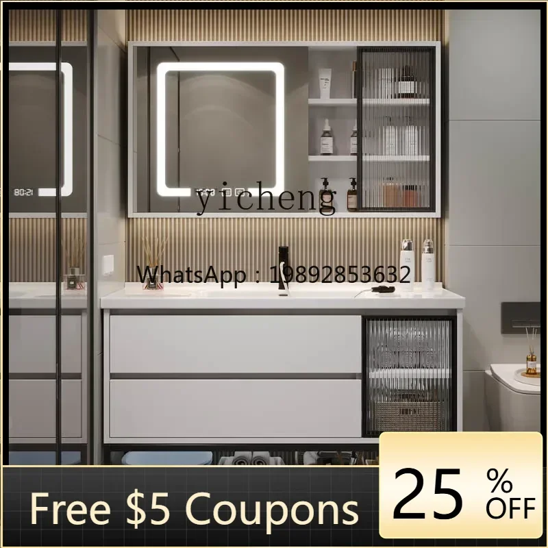 

Ceramic Whole Washbin Simple Bathroom Cabinet Set Bathroom Table