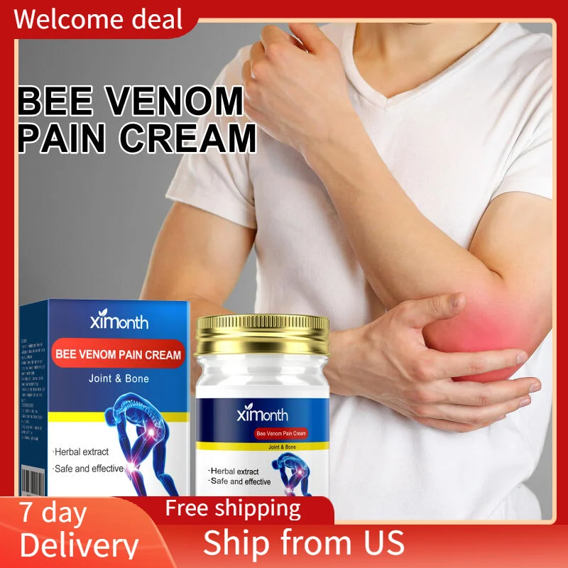 

4pcs/set Ximonth Bee Venom Joint Care Cream, Relieve Lumbar Knee Muscle Pain Joint Care Cream