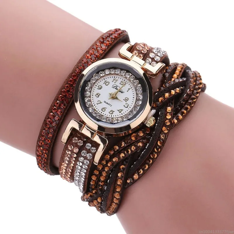 Jam tangan untuk wanita sabuk gelang kristal Quartz jam tangan wanita Zegarek Damski Reloj Mujer לqueensqueensik-yowish nexjis