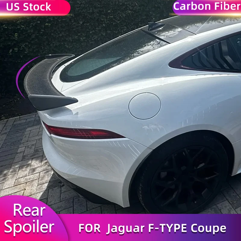 

for Jaguar F-TYPE Coupe 2-Door 2014-2018 Carbon Fiber Car Rear Trunk Spoiler Wings Racing Rear Spoiler Boot Lid Wing Lip