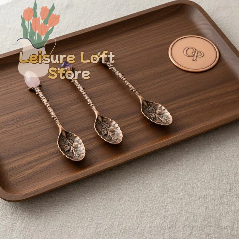 Natural Tumbled Stone Crystal Spoon For Energy Divination Healing Home Decor Special Gift