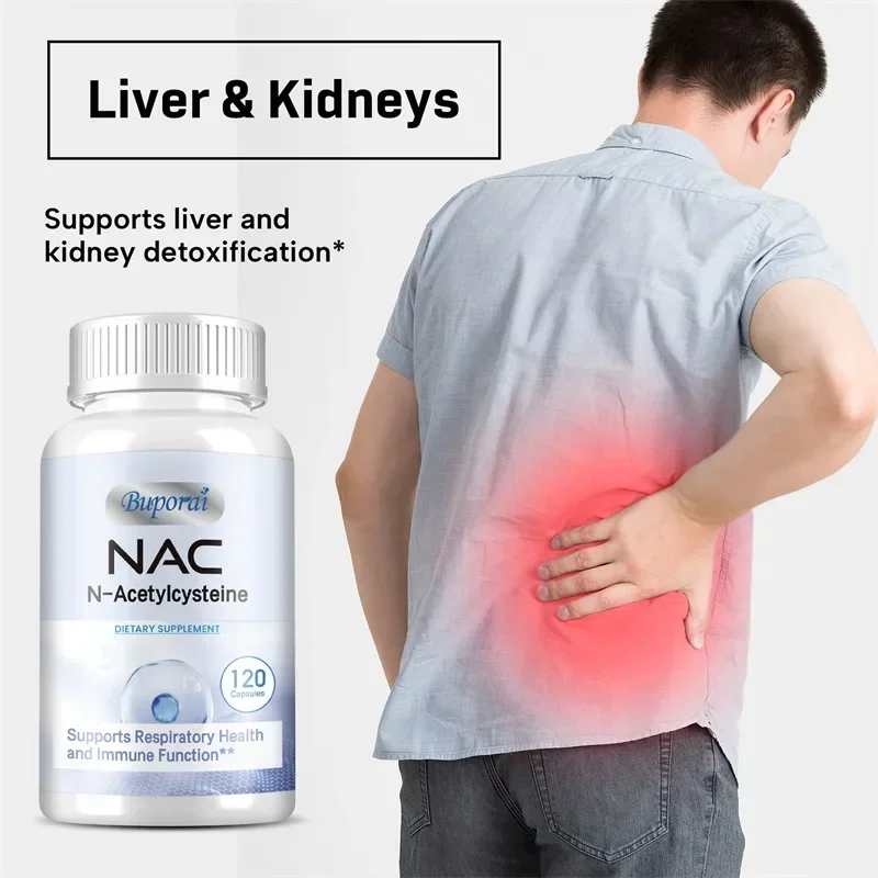 NAC - N-Acetylcysteine - Supports Respiratory Health and Immune Function, Promotes Liver and Kidney Detoxification Supplement