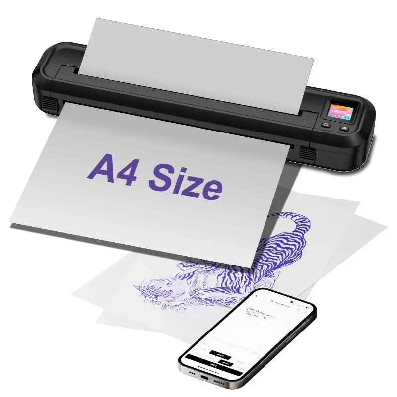 500 Bluetooth Portable Tattoo Printing Machine Tattoo Transfer Template Machine Bluetooth A4 Tattoo Template Machine