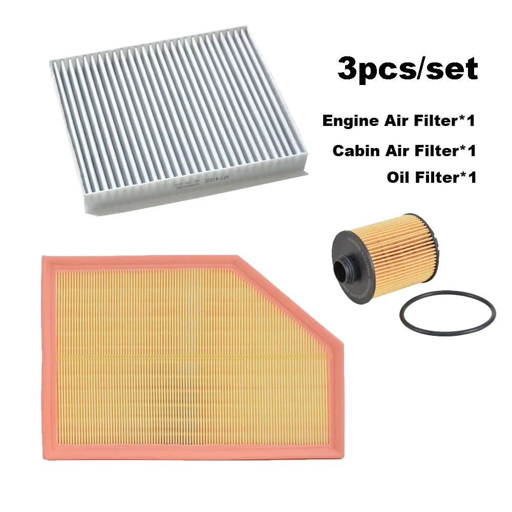 

3pcs Filter Set For HAVAL XiaoLong/ Dragon Max 1.5L-Hybrid 2023 2024 GWM GW4B15H Engine Cabin AC Air Oil Filter Kit Spare Parts