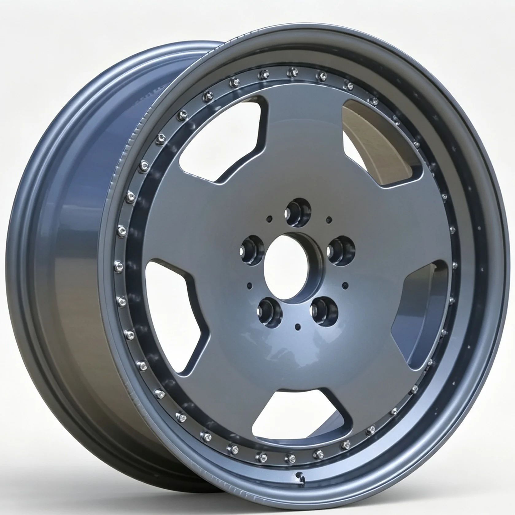 Passenger Car Alloy Wheels Silver Deep Dish 18x9 ET35 5x112 Metro Style Custom Wheel Rim In Stock Offer