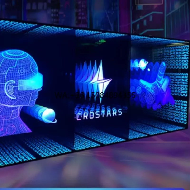 

New Trend Thousand Layer Mirror Abyss Mirror Three-Dimensional Luminous Characters 3D Dazzling Color Net Red Bar Backdrop Sign
