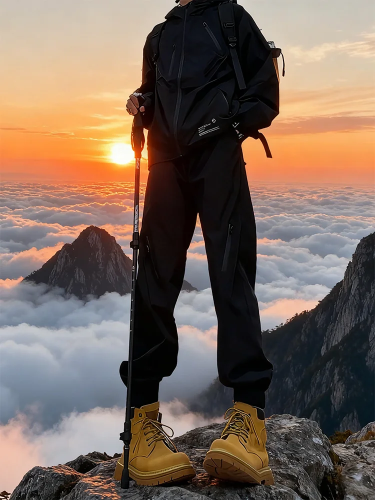 

Thiened Fce Outdoor Hiking Mountain Climbing Pants Men Women Autumn Winter Soft ell Trousers with Dstring Bla