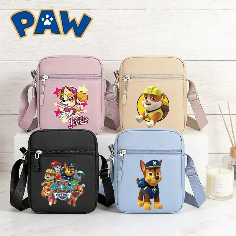 Sac à bandoulière PAW Patrol Chase Skye, imprimé dessin animé, poche d'épaule, tissu Oxford, sacs décontractés pour téléphone portable, grande capacité, cadeaux