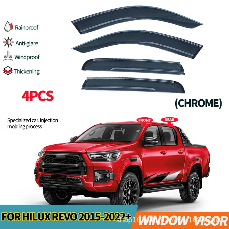 

Подходит для Toyota Hilux REVO, автомобильное дождевик Toyota HILUX, оконные козырьки, непромокаемые и водонепроницаемые автомобильные аксессуары