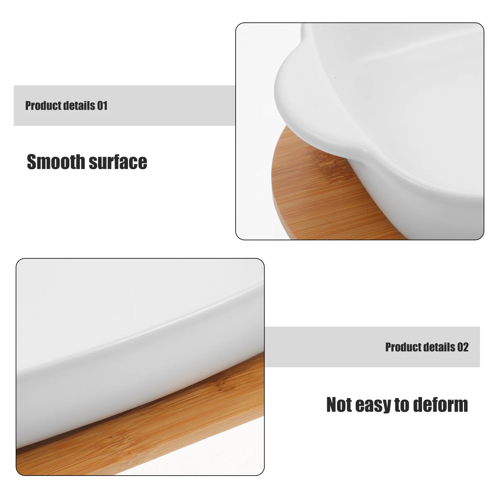 

Керамическая форма для выпечки с двойной ручкой, термостойкая духовка, безопасная с антипригарным покрытием, легкая конструкция для жарки, приготовления пищи, сервировки