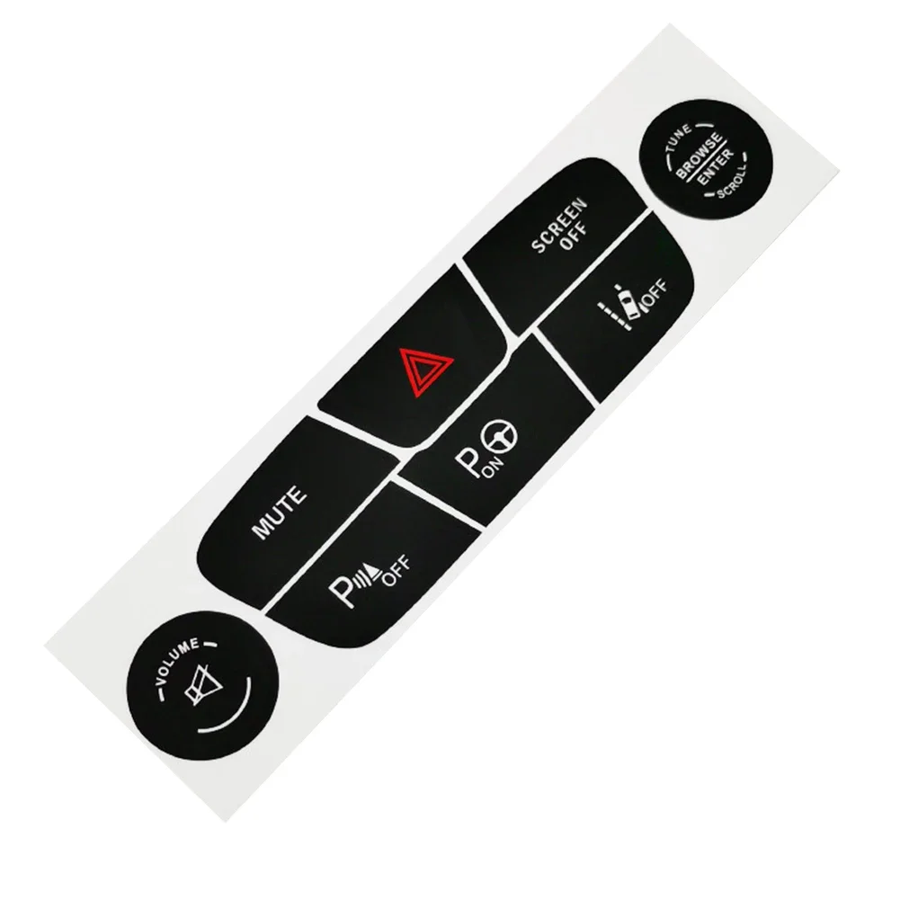 Black Vinyl Sticker for AC Reversing Button on For Jeep Compass 2017-2021 Interior Climate Control Panel Decoration