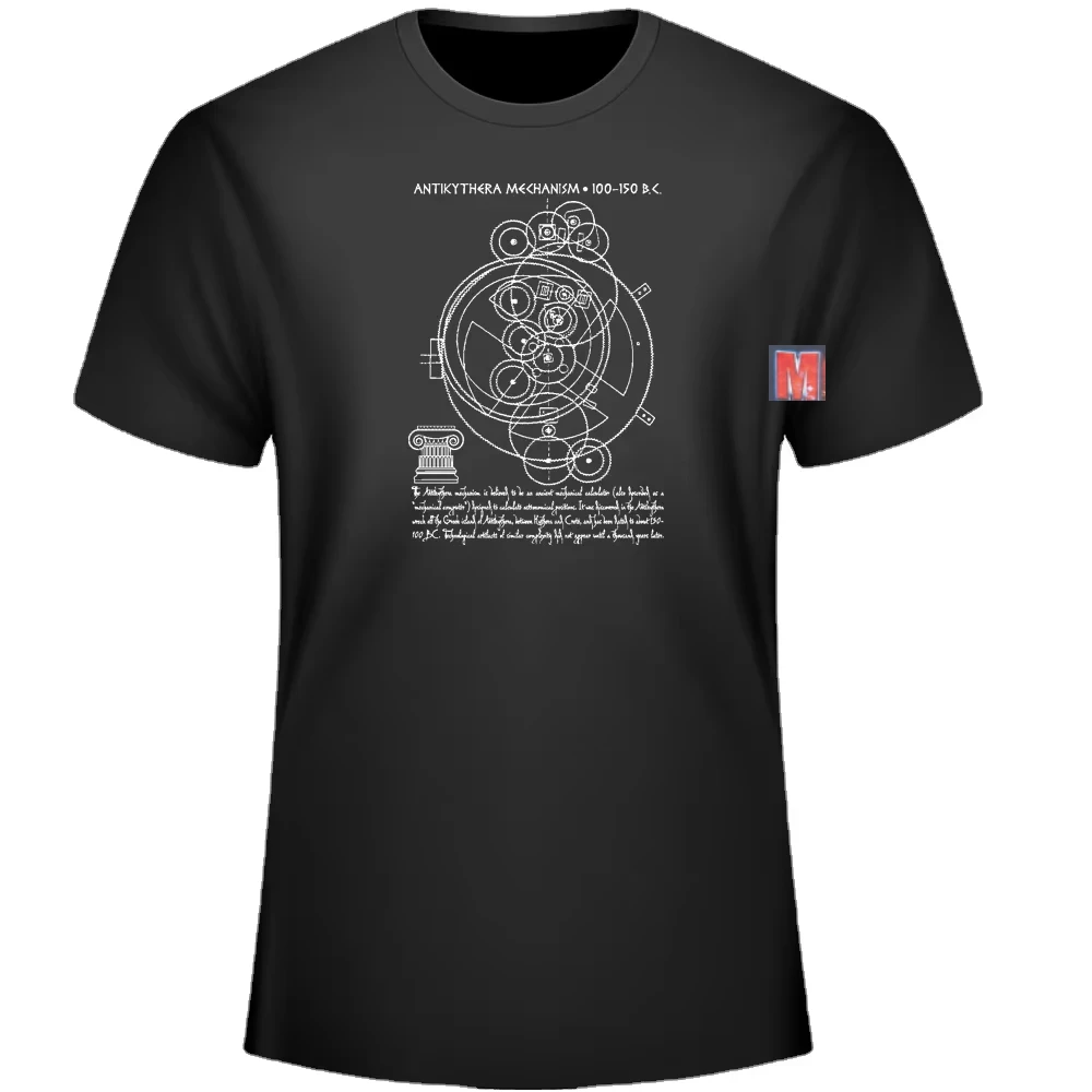 Ancient Greek Ancient Celestial Calculator Antikythera Mechanism T-Shirt. Summer Cotton Short Sleeve O-Neck Men's T Shirt S-3XL