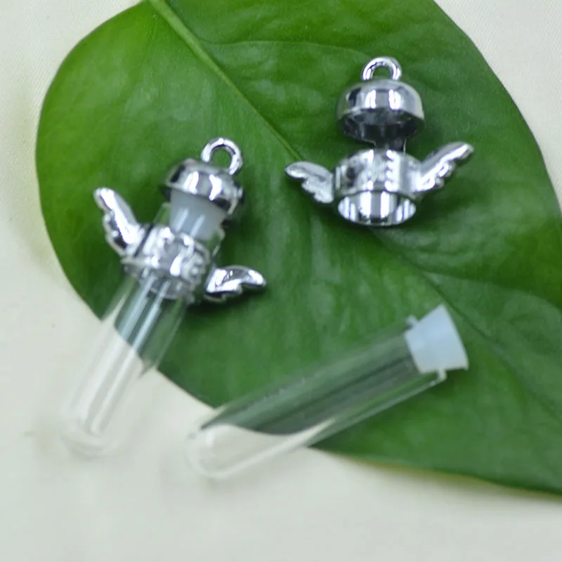 

100pcs/lot Mixed Color Angel Perfume pendant bottle ,vial pendant bottle