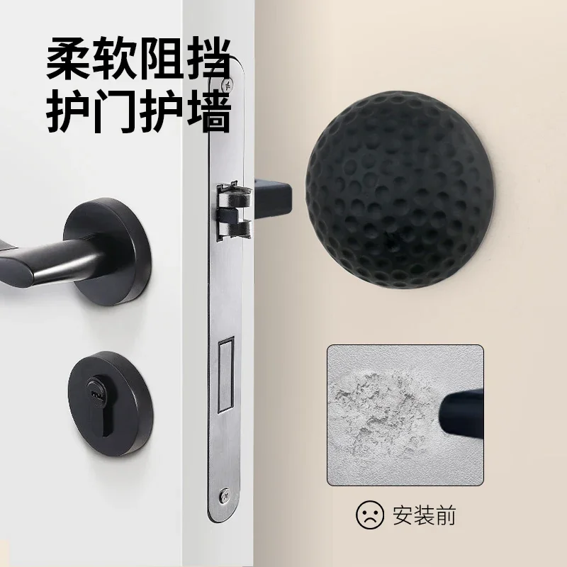 No punching and sucking new silicone touch handle anti-collision door block door