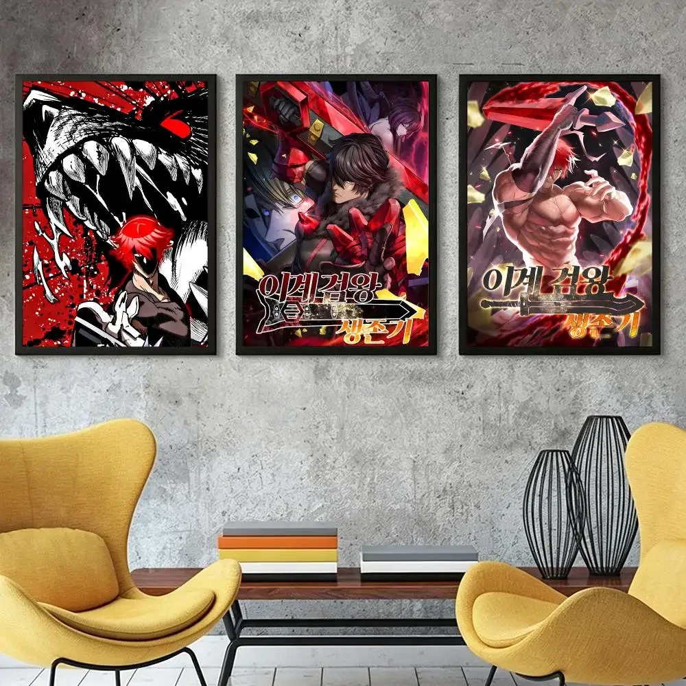L‑Latna Saga Survival of a Sword King Poster HD Poster Retro Industrial Style Suitable for Living Room Bar Corridor and Gift