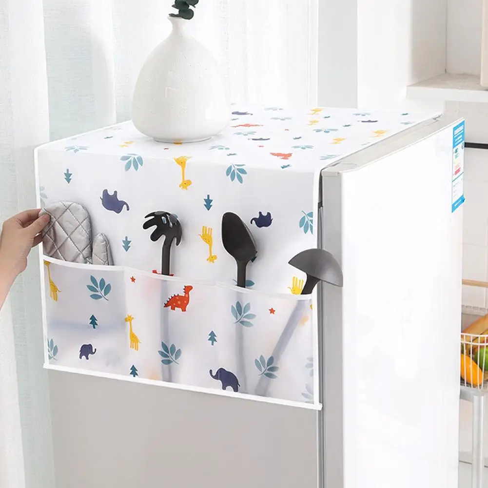 New High-looking Refrigerator Washing Machine Cover Cloth Dust Cover With Storage Bag Washable Reusable Multi-purpose Cabinet