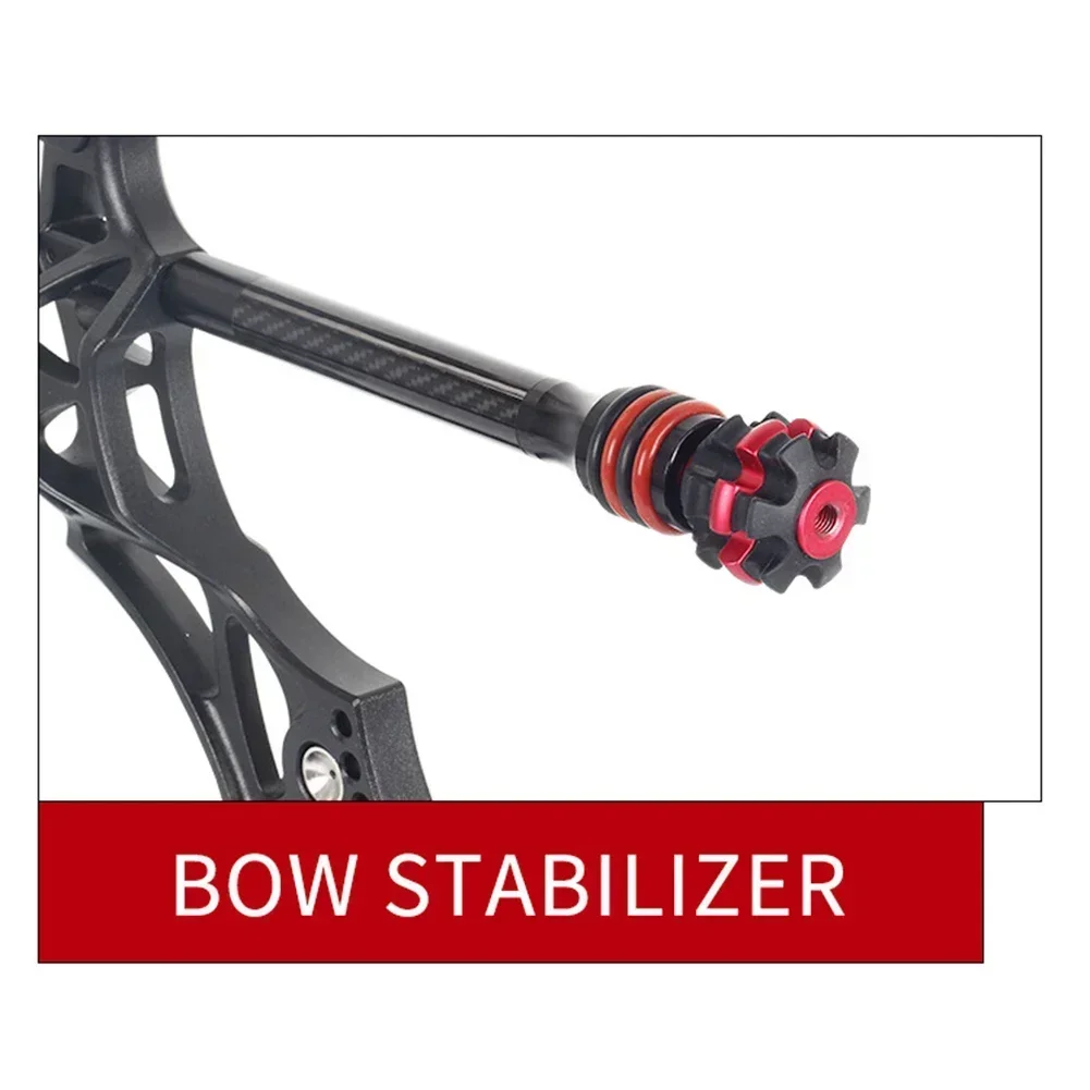 Łucznictwo Black-Knight Stabilizator węglowy Pręt balansujący Łuk bloczkowy 8'' Amortyzator bloczkowy Łuki Strzały Części Akcesoria