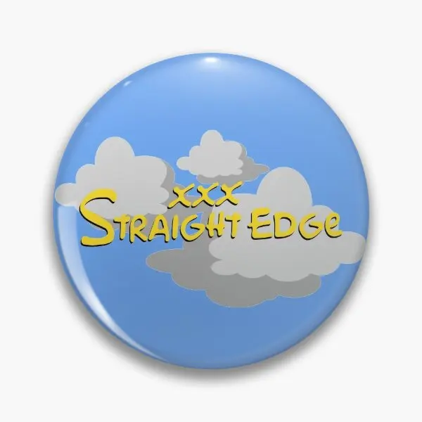 Straight Edge Springfield  Soft Button Pin Gift Lapel Pin Creative Lover Hat Cartoon Collar Funny Brooch Badge Cute Fashion