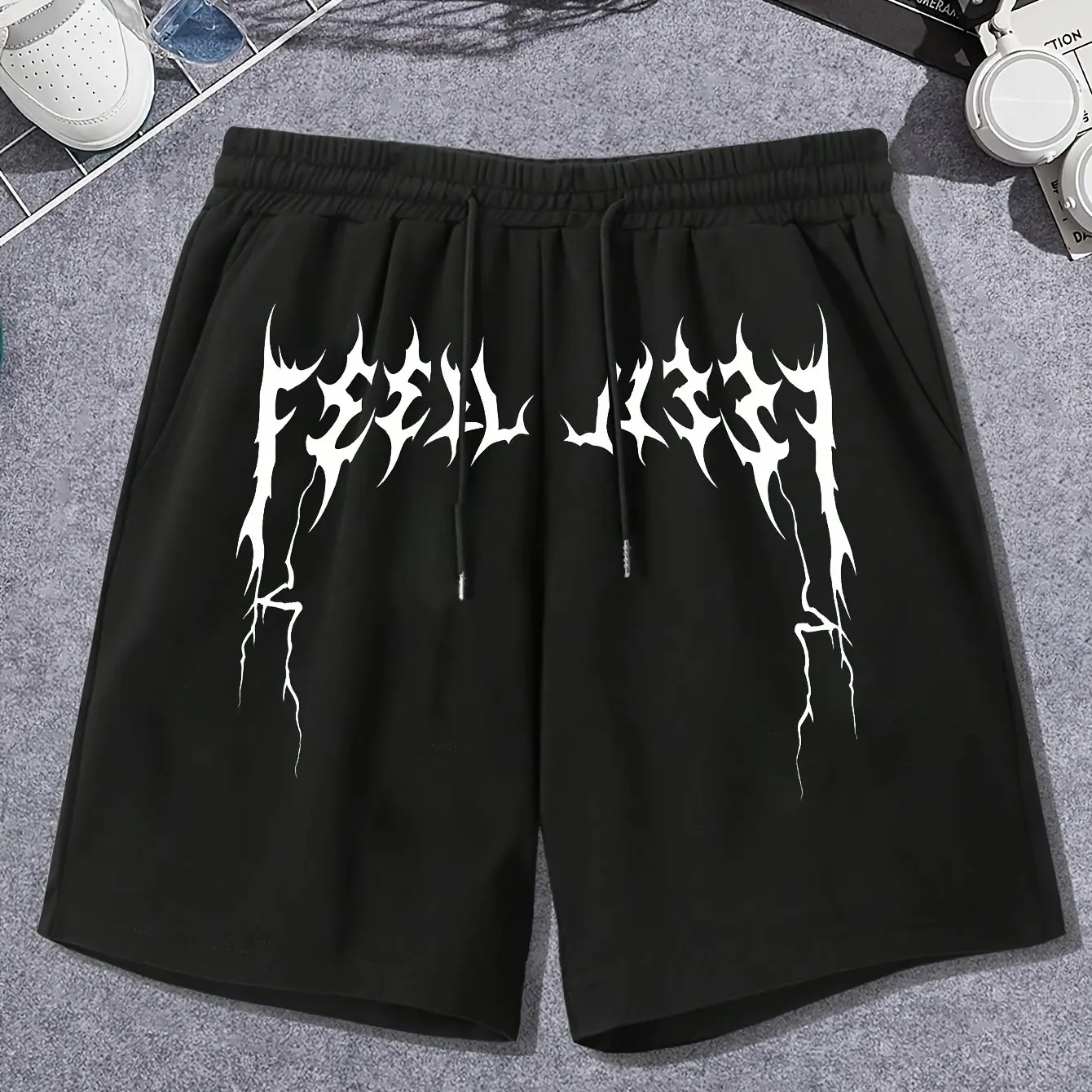 

Summer Men's Casual Thorns Pattern Shorts Breathable Fabric Stylish Versatile Suitable for Sports and Everyday Wear
