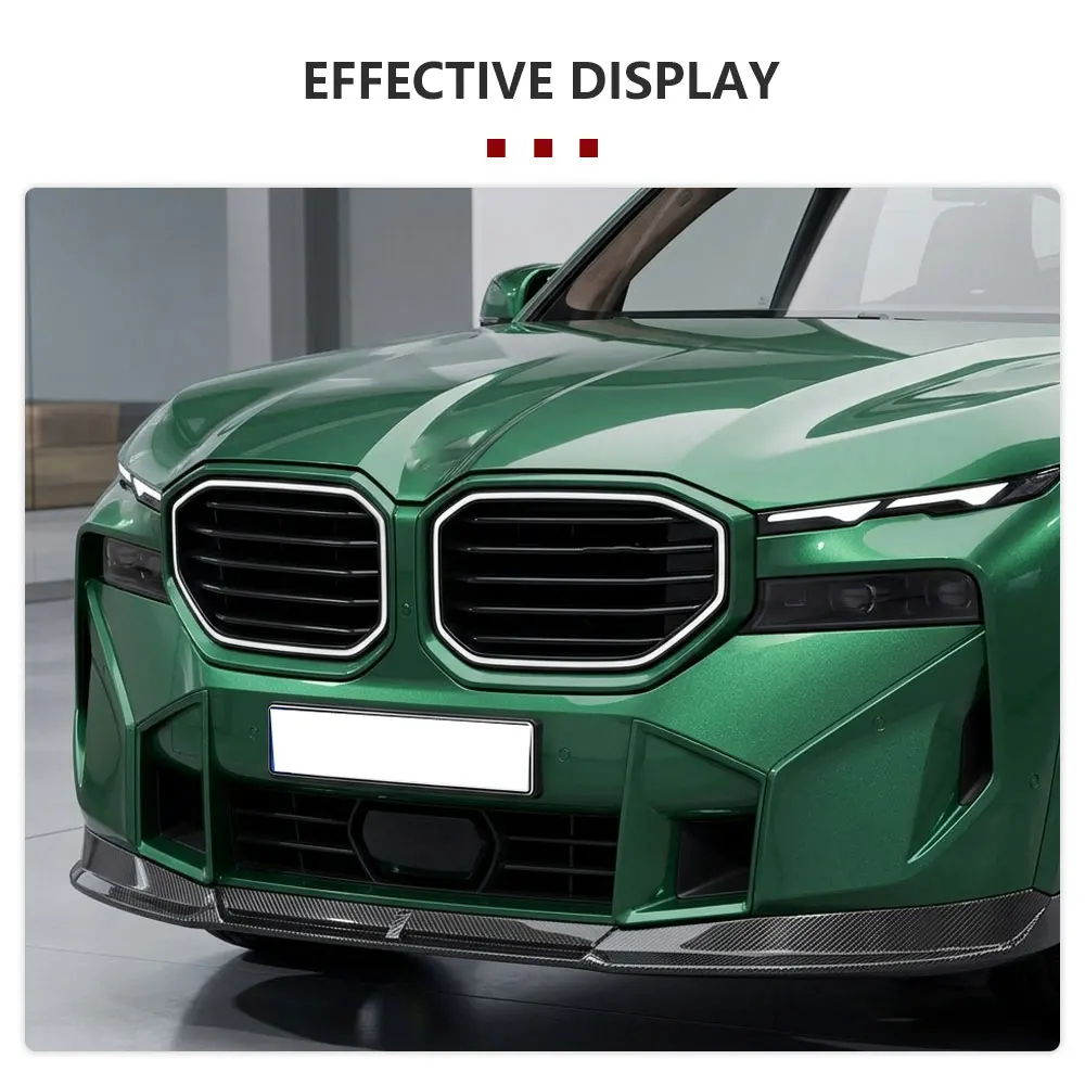 Carbon Fiber Front Lip Splitters for BMW XM G09 2023-2026 Front Bumper Lip Spoiler Splitters Protector