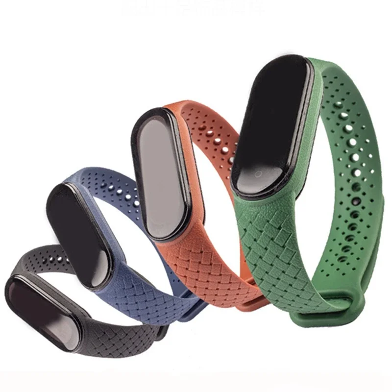 Silicone watchbands For Xiaomi Mi Band 7 6 NFC Wrist Replacement Miband Sport bracelet Air-hole belt Correa mi band 6 5 4 strap