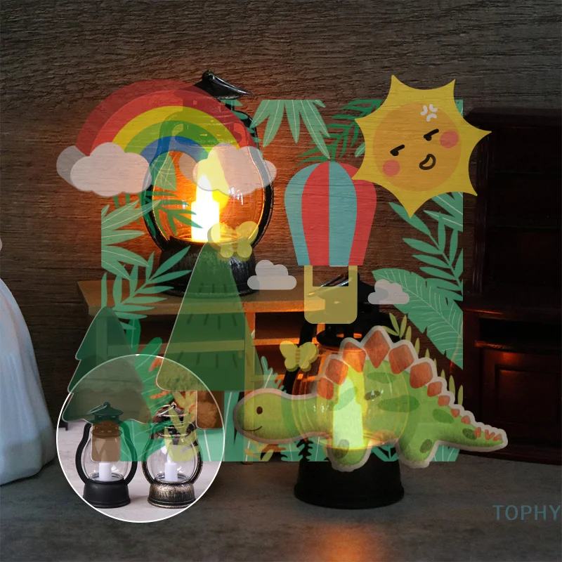 

Миниатюрная светодиодная винтажная масляная лампа 9 см, ночник, декоративная игрушка для кукольного домика