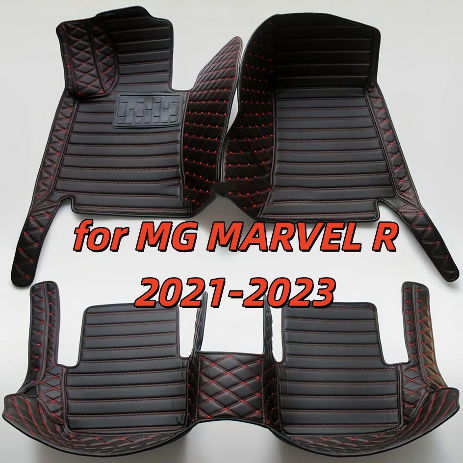 Car Accessories interior floor leather mats fits for MG MARVEL R 2021-2023 vehicle full set carpet pads