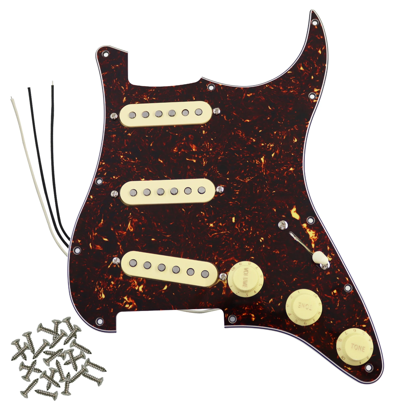 Voorbedrade elektrische gitaar slagplaat geladen slagplaat met vintage stijl Alnico 5 Single Coil pickups set voor FD ST elektrische gitaar