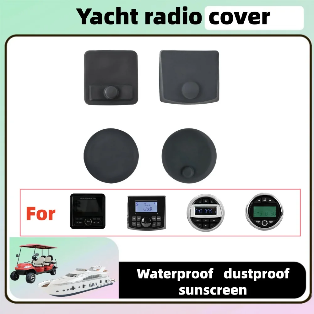 

For Boat/Yacht/Caravan/RV/ATV Radio Soft Silicone Marine Rrotective Cover Waterproof/Dustproof/Sun Resistant Round/square Shape