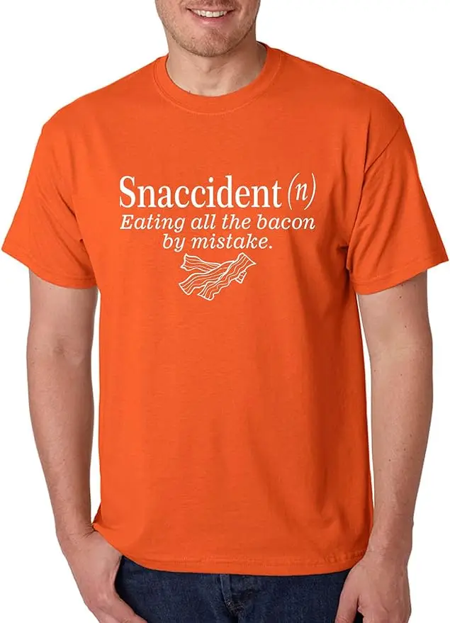 Men's T Shirt Snaccident Definition Bacon Lovers Food Snack Shirt wholesale cheap graphic t shirts 2024 streetwear t-shirts