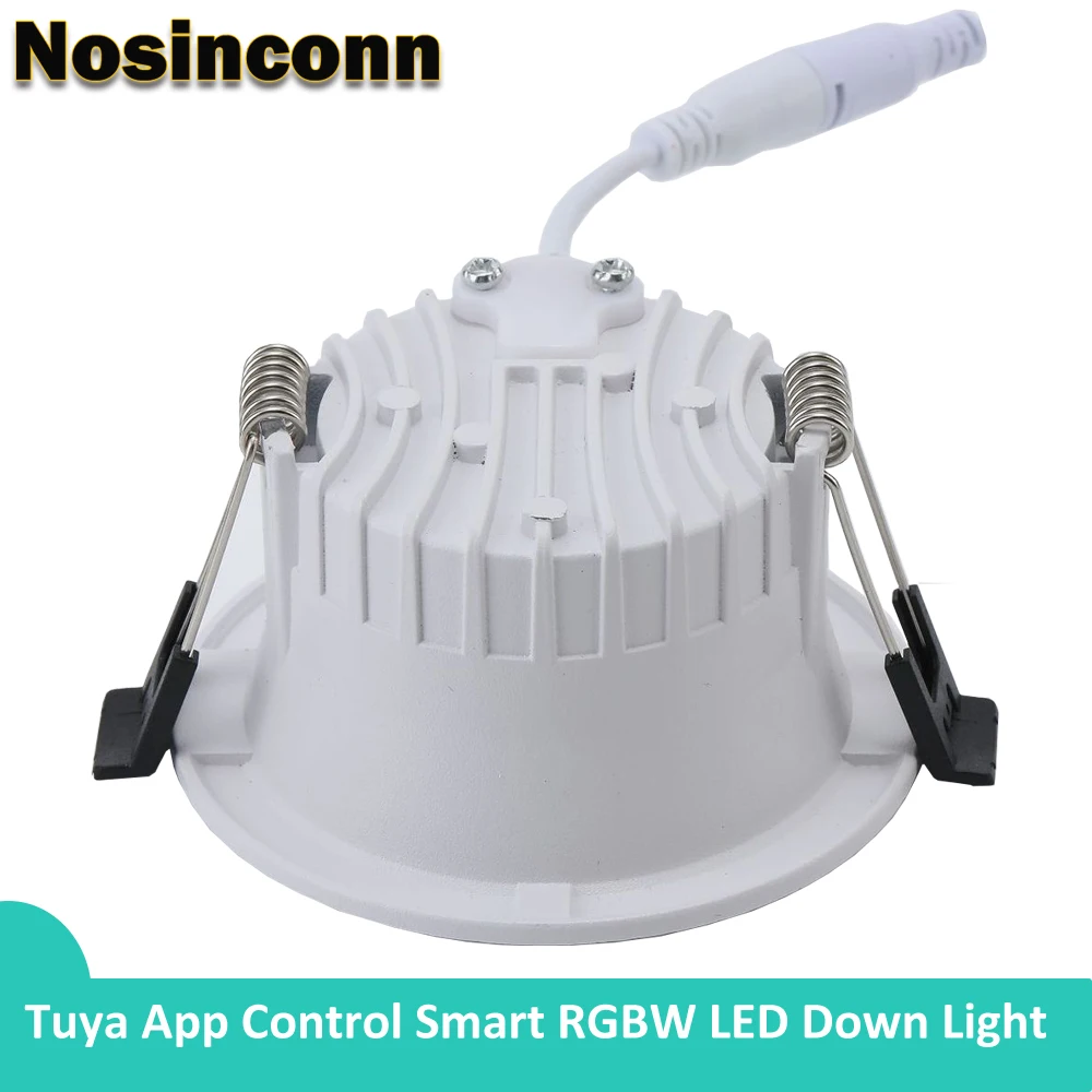 Tuya Smart LED Downlight Bluetooth LED Ceiling Recessed Down Light Dimmmable Spot Lamp 10W 15W RGB +CW+WW Changeable for Kitchen