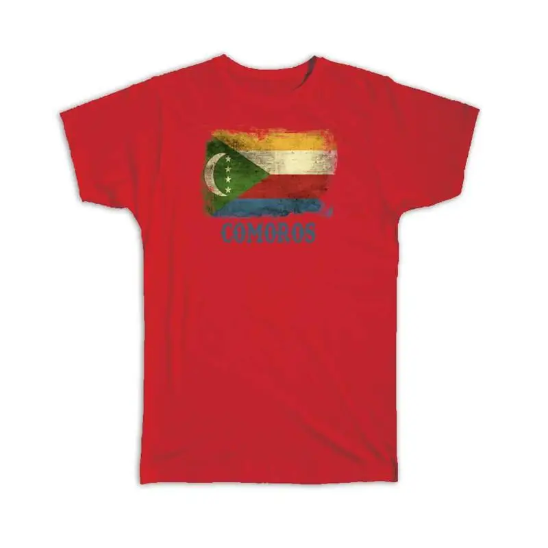 

T Shirt Comoros Comoran Flag Distressed Africa African Country Souvenir