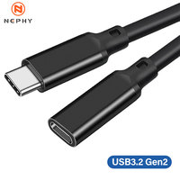 3M 5M USB C 3.1 Gen2 10Gbps Extension Cable Type C to C PD 100W QC4.0 3.0 5A Fast Charging Cable For MacBook Pro 4k Video Cable