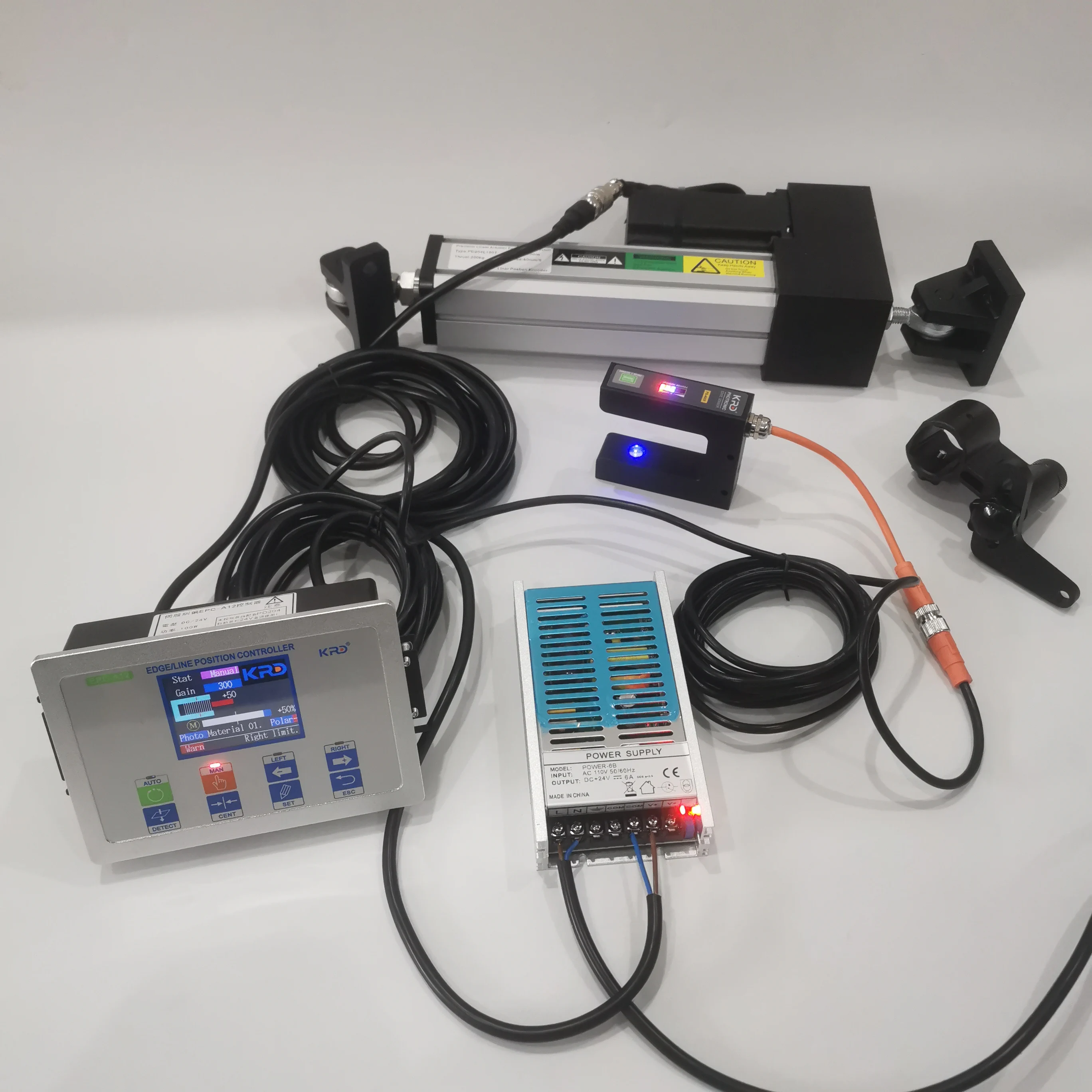 EPC-A12 Edge Guiding System Web Guide Controller + Sensor + Servo Actuator Edge Position Control