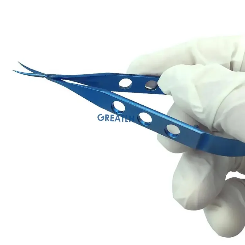 105mm Titanium Ophthalmic Vannas Capsulotomy Scissors Animal Experiment Vascular Scissors Veterinary Ophthalmic Tool