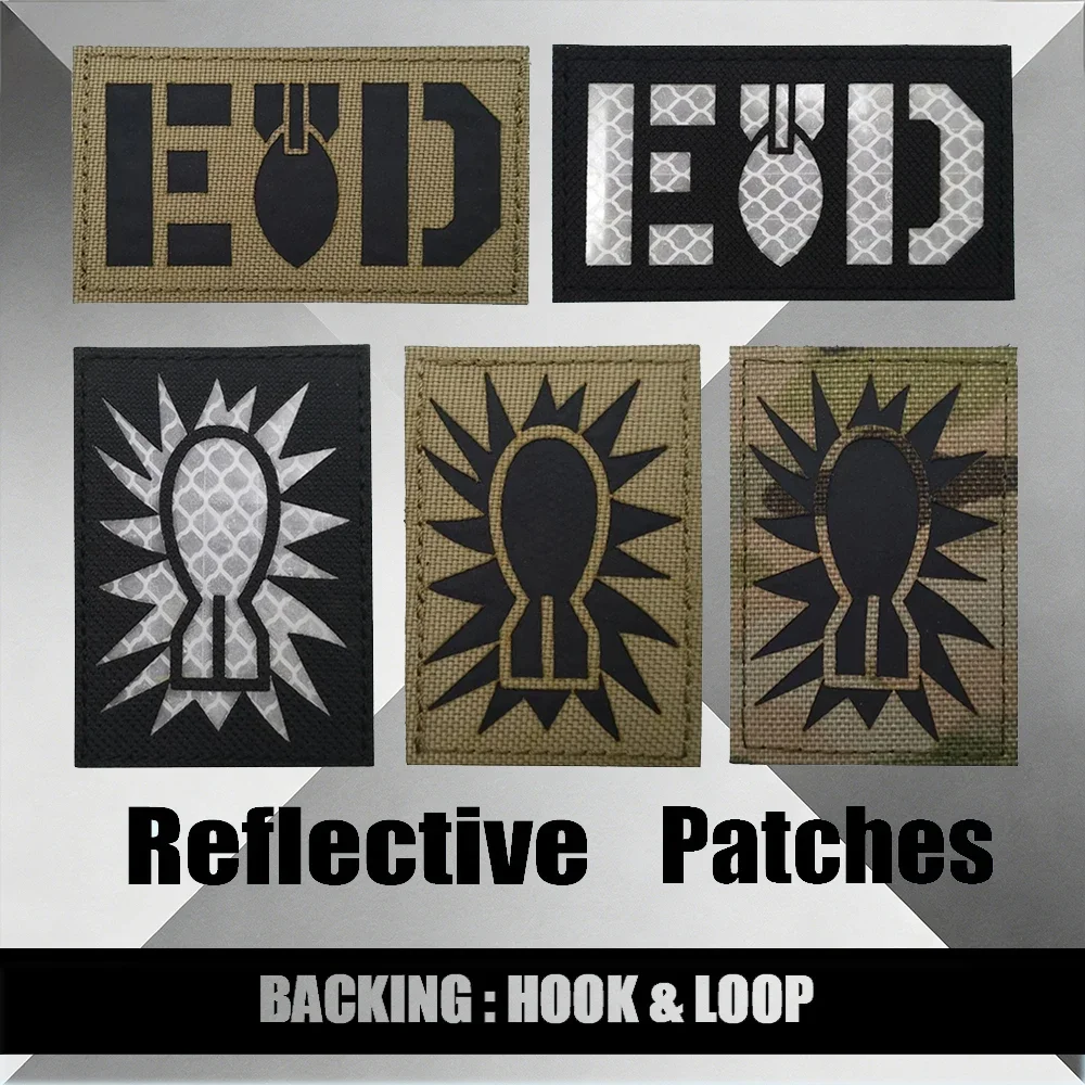 

Инфракрасный ИК-патч EOD с креплением на липучке, светоотражающая эмблема, аппликация, военный нарукавный знак