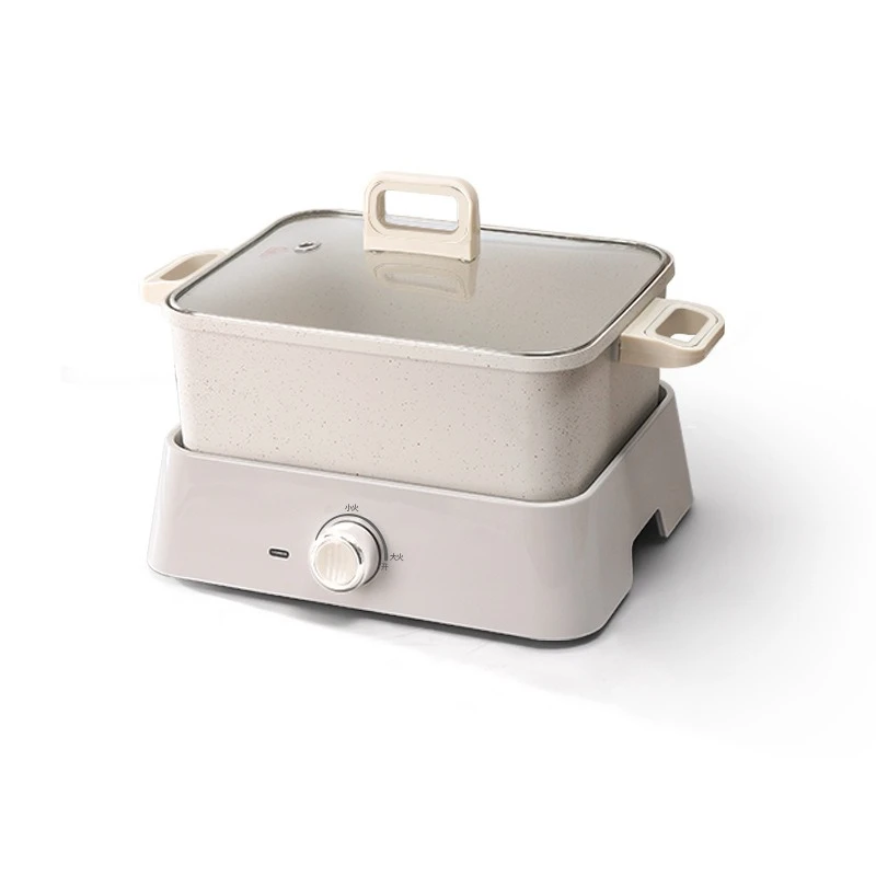 Multifunctional electric hot household non-stick pan electric cooking cooking pot shabu barbecue cooking hot pot frying