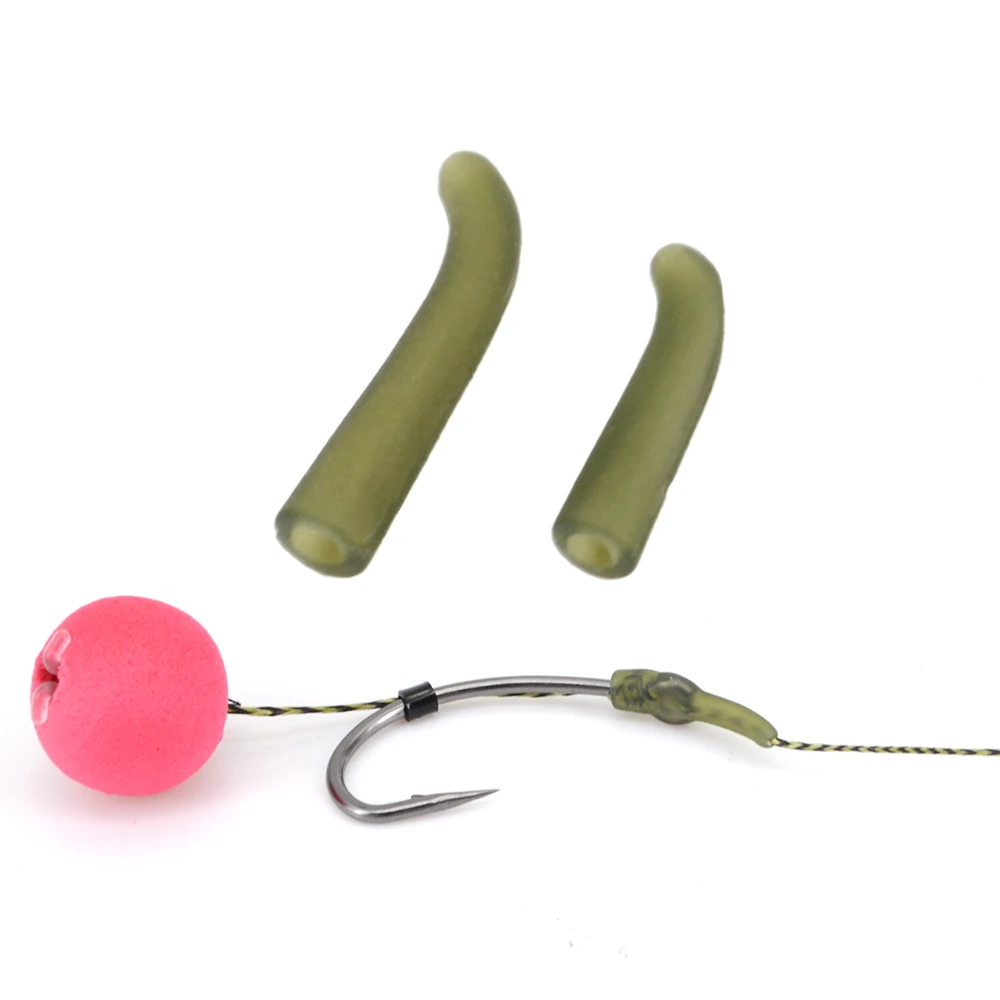 20pcs Carp Fishing Accessories Anti Tangle Sleeves Fish Hook Sleeves Aligner Fishing Terminal Tackle Rubber