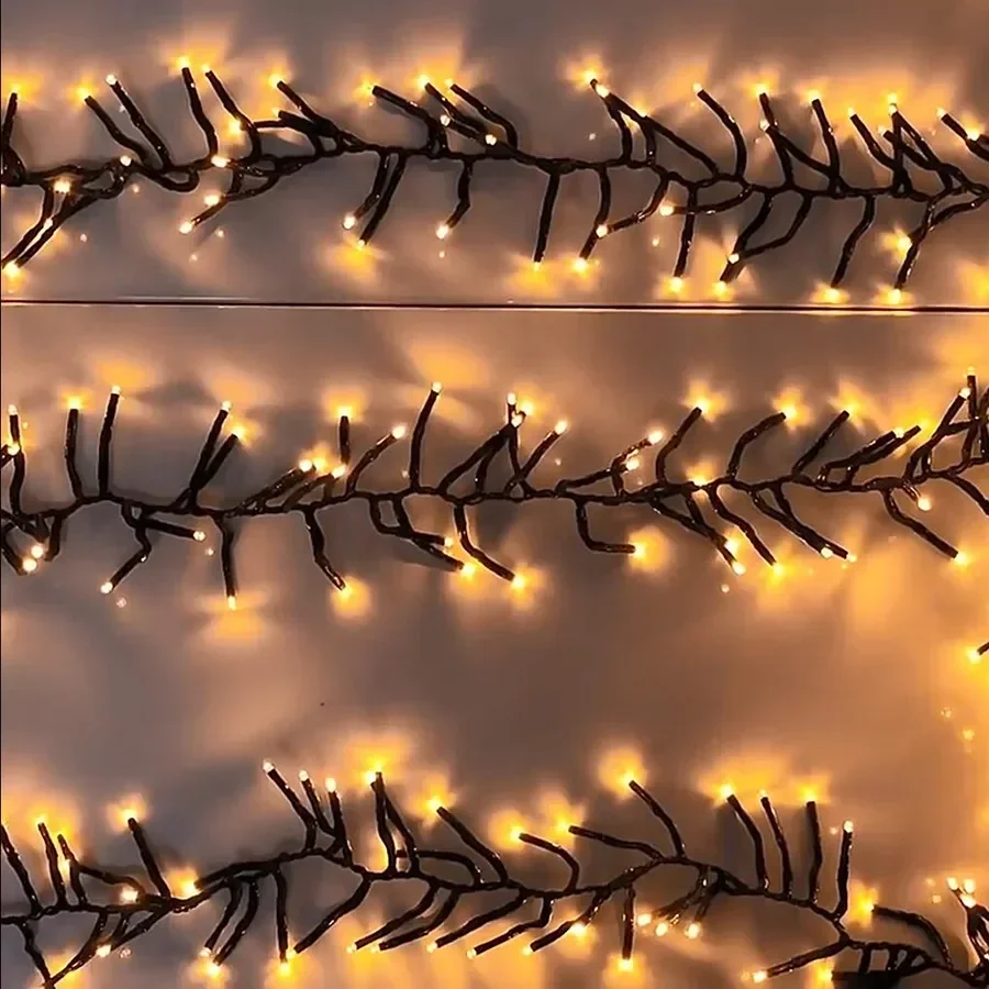 30M 2000 LED Christmas Tree Lights Outdoor Cluster Lights Christmas Firecracker String Lights Waterproof Twinkle Fairy Light