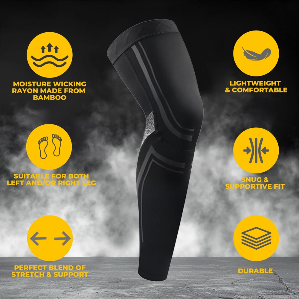 1/2 Stück Kompressions-Beinlinge für Laufen, Basketball, Fußball, Radfahren - Sportbekleidung für Männer & Frauen – Detail 8