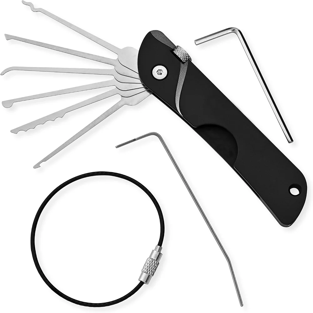 Kit de crochetage de serrures compact 21 en 1, outils essentiels pour les débutants et les professionnels, idéal pour la pratique et le développement des compétences