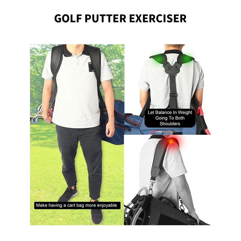 

Golf Bag Strap,Golf Bag Straps Replacement Backpack Straps, Adjustable Durable Comfortable Golf Carry Bag Strap Easy Install