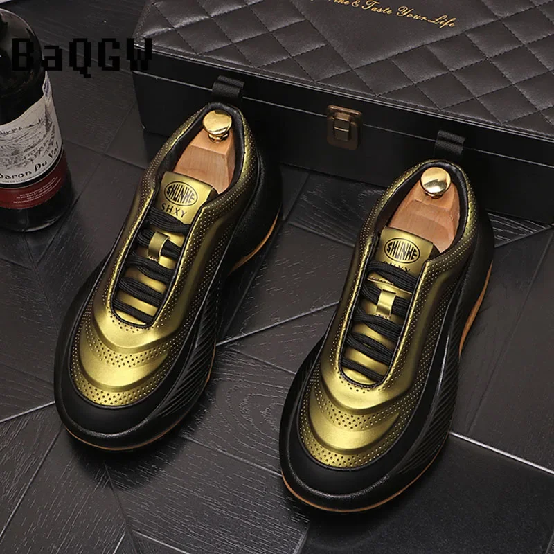 Luxury Designer New Men\'s Trend High Quality Thick Bottom Casual Shoes Flats Male Loafers Sports Walking Sneakers Zapatos Hombre