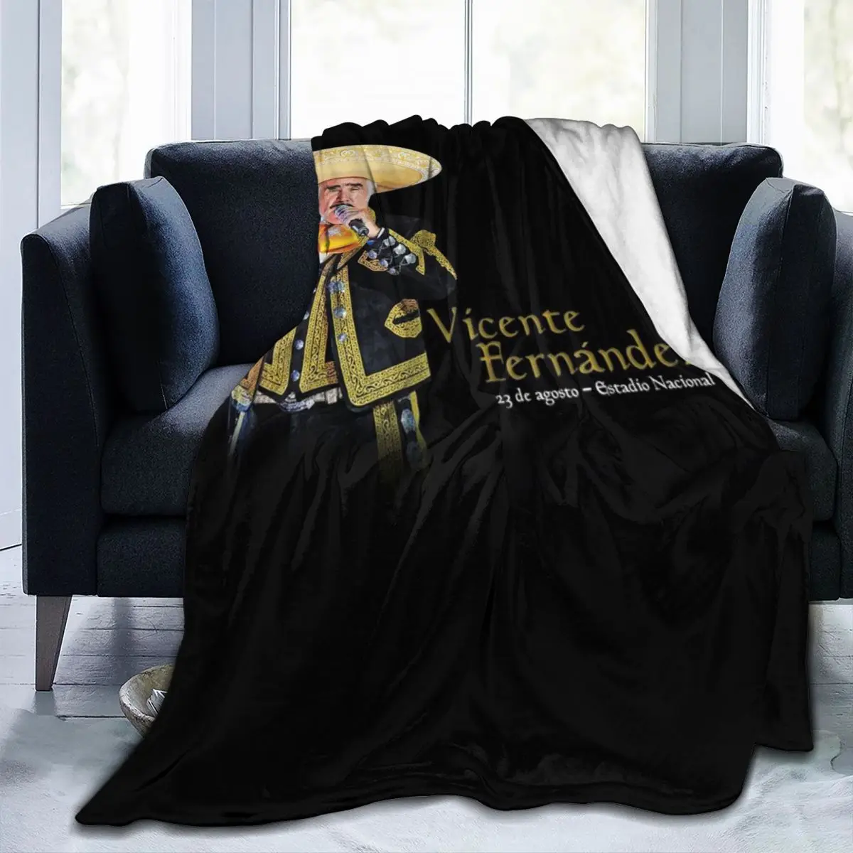 Throw Blanket Vicente Fernandez Singing Micro Fleece Blanket Four Sizes Cute Portable Suitable For Sofa AntiPilling Blanket