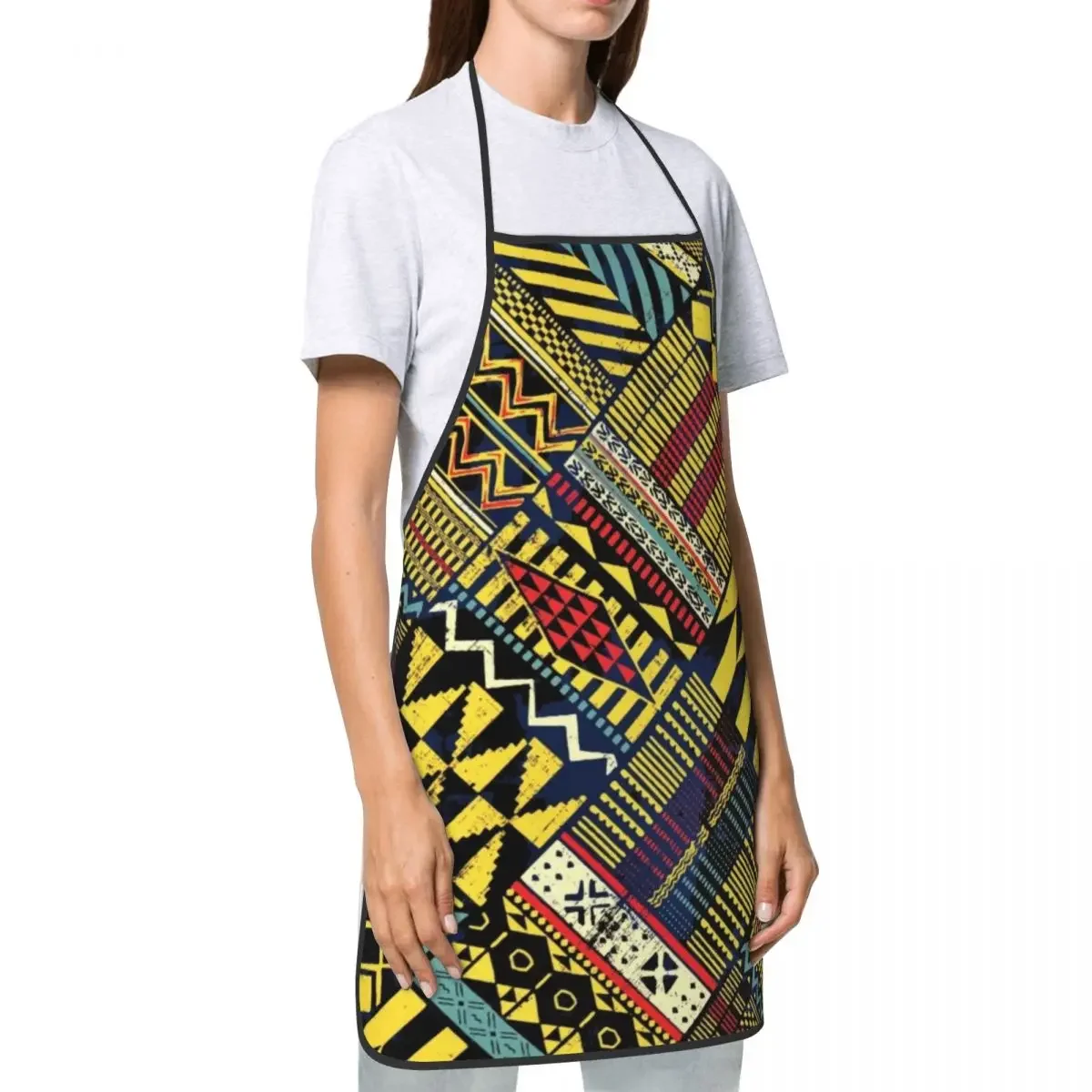 Patchwork Kitenge Ankara Nigeria Kitchen Chef Cooking Baking Apron Men Women African Style Design Tablier Cuisine for Painting