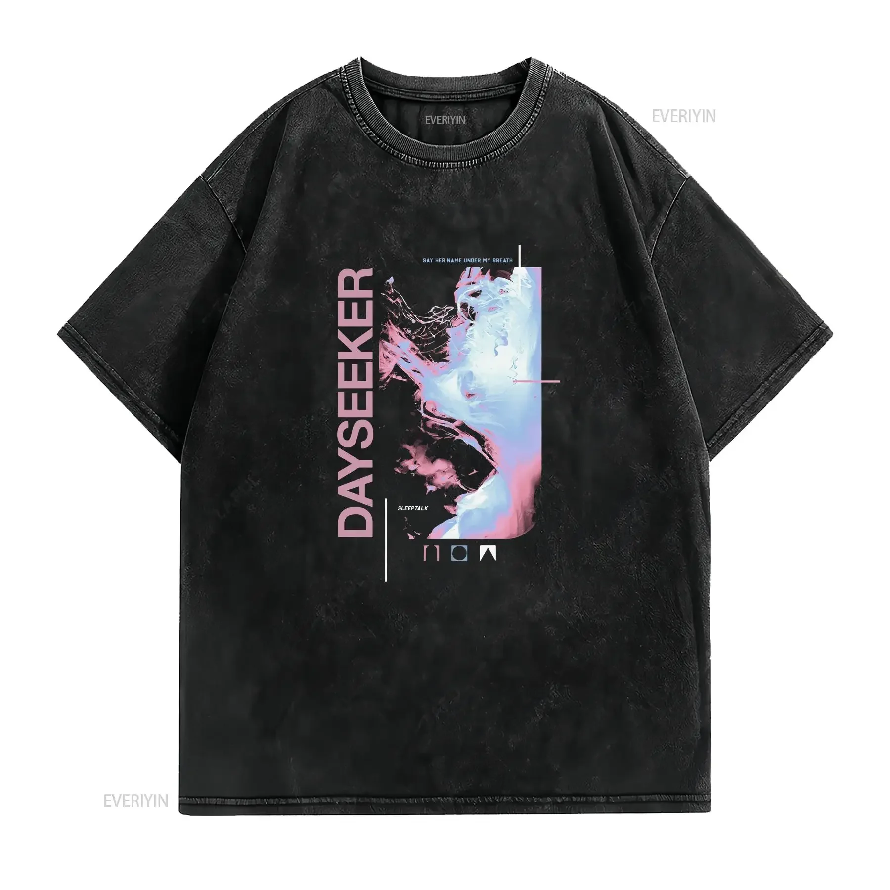 Dayseeker Band Sleeptalk Burial T Shirt For Family BL497 vintage Washed Soft Stretched homme streetwear Casual designer clothes